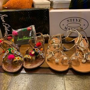 Sam Edelman and Steven Madden sandals